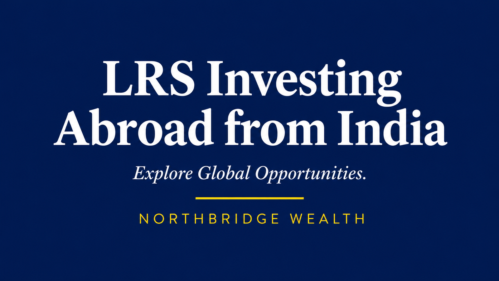LRS investing abroad from India